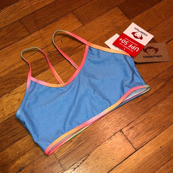 Appaman Stella Bikini Top in Digital Denim Blue, size 12 - Picture 3 of 12